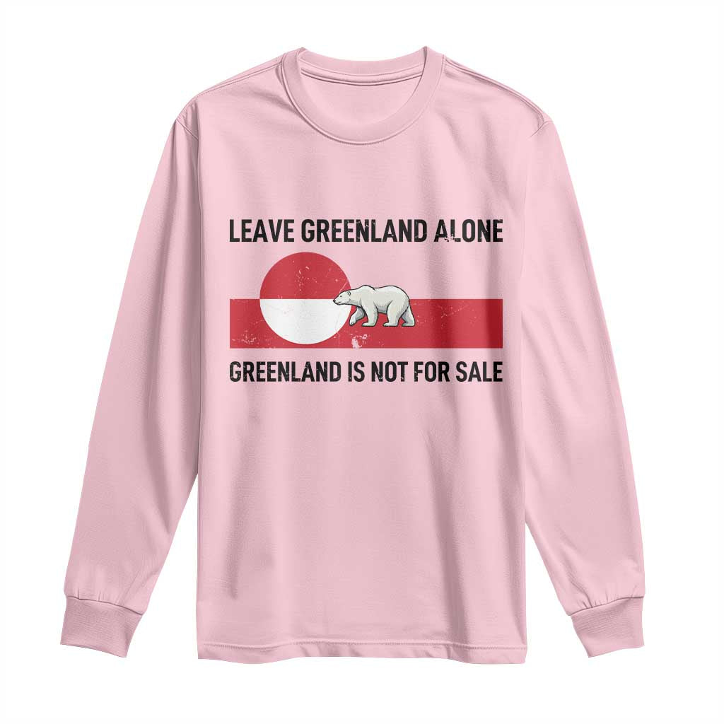 Leave Greenland Alone Polar Bear Protest Long Sleeve Shirt Not For Sale Patriotic Flag