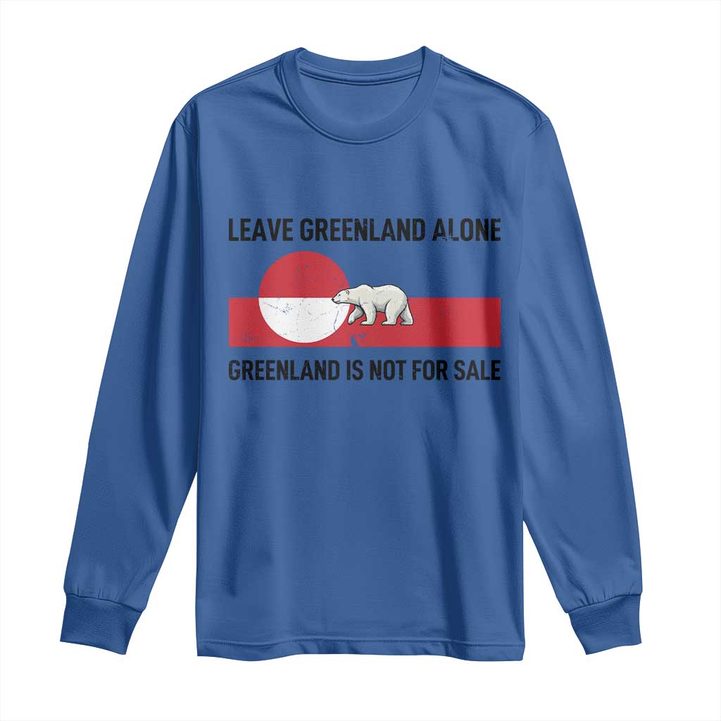 Leave Greenland Alone Polar Bear Protest Long Sleeve Shirt Not For Sale Patriotic Flag