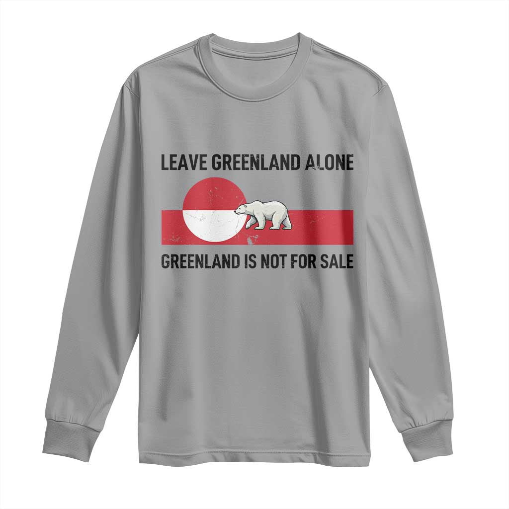 Leave Greenland Alone Polar Bear Protest Long Sleeve Shirt Not For Sale Patriotic Flag