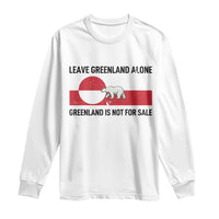 Leave Greenland Alone Polar Bear Protest Long Sleeve Shirt Not For Sale Patriotic Flag