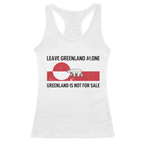 Leave Greenland Alone Polar Bear Protest Racerback Tank Top Not For Sale Patriotic Flag