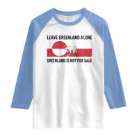 Leave Greenland Alone Polar Bear Protest Raglan Shirt Not For Sale Patriotic Flag
