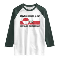 Leave Greenland Alone Polar Bear Protest Raglan Shirt Not For Sale Patriotic Flag