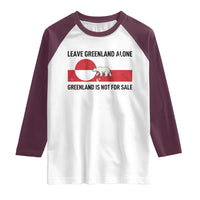 Leave Greenland Alone Polar Bear Protest Raglan Shirt Not For Sale Patriotic Flag
