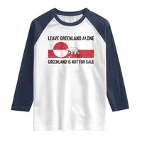 Leave Greenland Alone Polar Bear Protest Raglan Shirt Not For Sale Patriotic Flag