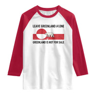 Leave Greenland Alone Polar Bear Protest Raglan Shirt Not For Sale Patriotic Flag