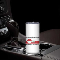 Leave Greenland Alone Polar Bear Protest Skinny Tumbler Not For Sale Patriotic Flag