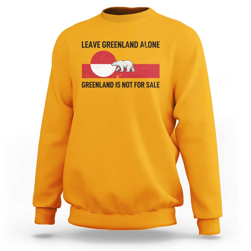 Leave Greenland Alone Polar Bear Protest Sweatshirt Not For Sale Patriotic Flag