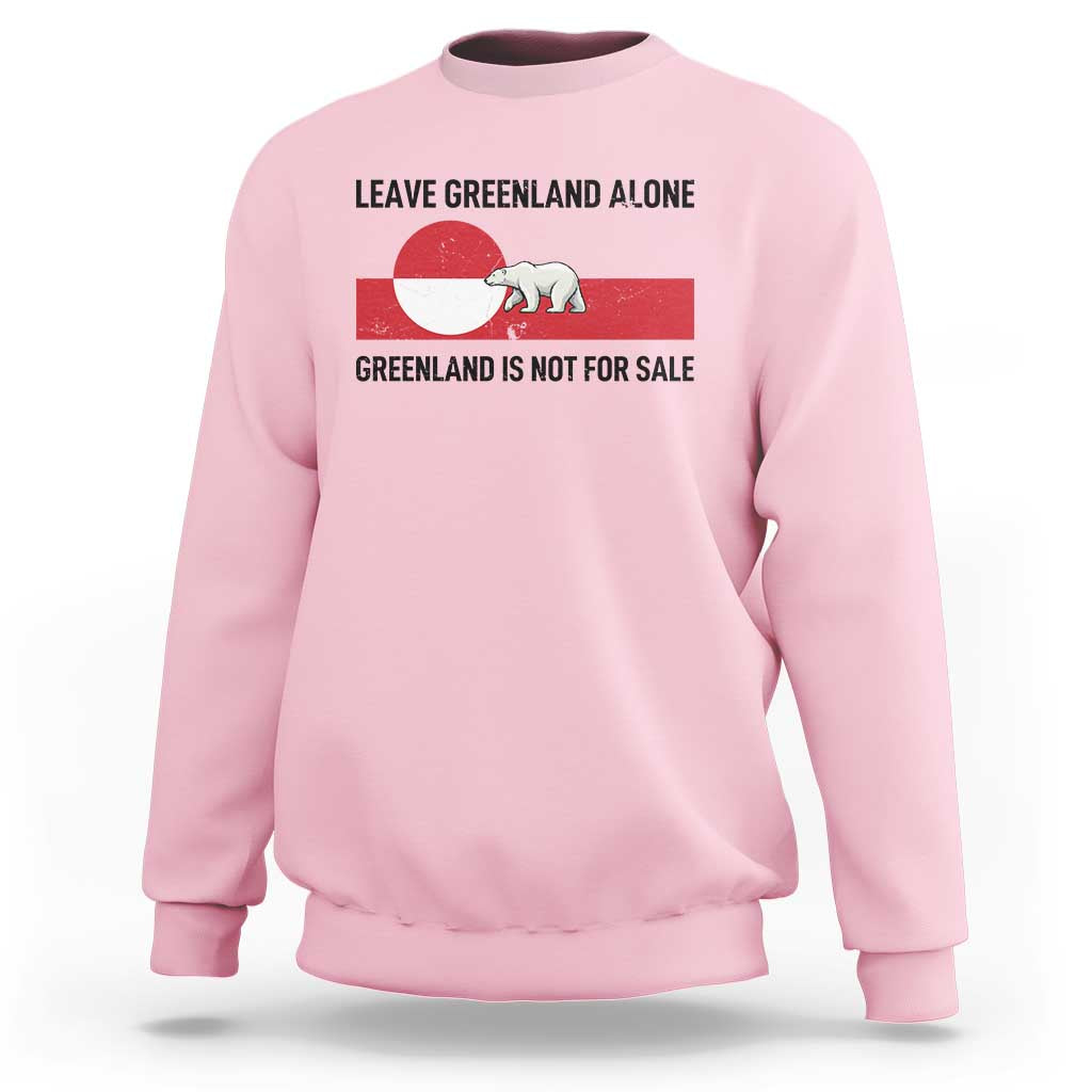 Leave Greenland Alone Polar Bear Protest Sweatshirt Not For Sale Patriotic Flag