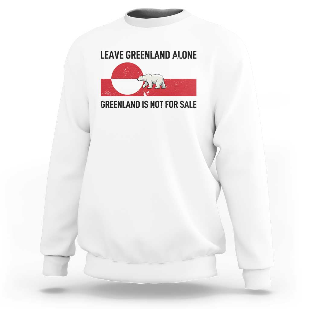 Leave Greenland Alone Polar Bear Protest Sweatshirt Not For Sale Patriotic Flag