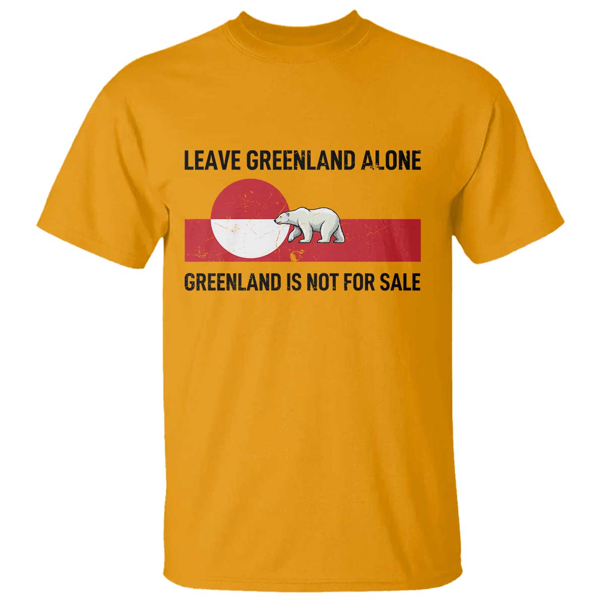 Leave Greenland Alone Polar Bear Protest T Shirt Not For Sale Patriotic Flag
