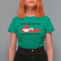 Leave Greenland Alone Polar Bear Protest T Shirt For Women Not For Sale Patriotic Flag