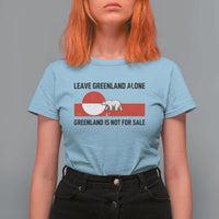 Leave Greenland Alone Polar Bear Protest T Shirt For Women Not For Sale Patriotic Flag