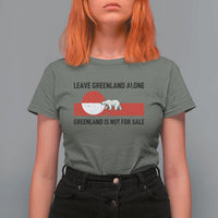 Leave Greenland Alone Polar Bear Protest T Shirt For Women Not For Sale Patriotic Flag