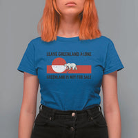 Leave Greenland Alone Polar Bear Protest T Shirt For Women Not For Sale Patriotic Flag
