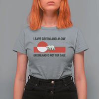 Leave Greenland Alone Polar Bear Protest T Shirt For Women Not For Sale Patriotic Flag