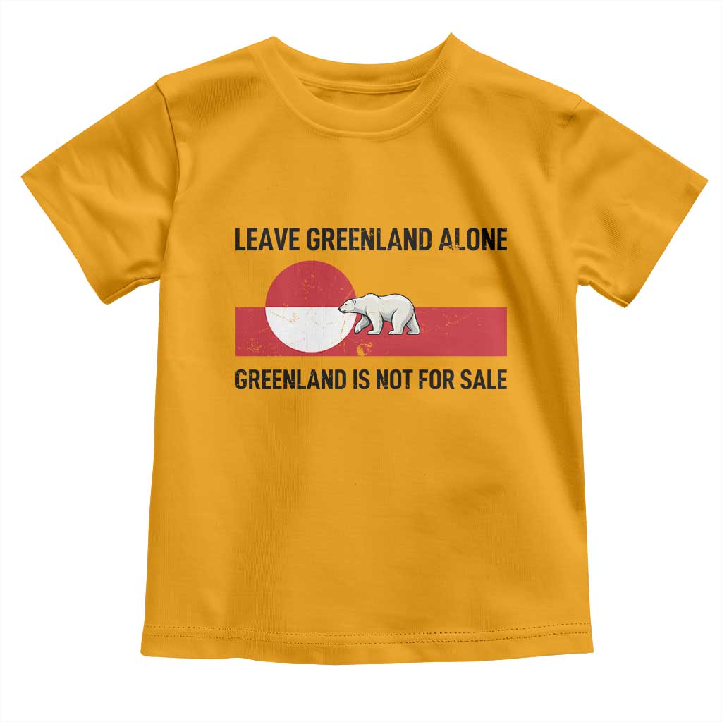 Leave Greenland Alone Polar Bear Protest Toddler T Shirt Not For Sale Patriotic Flag