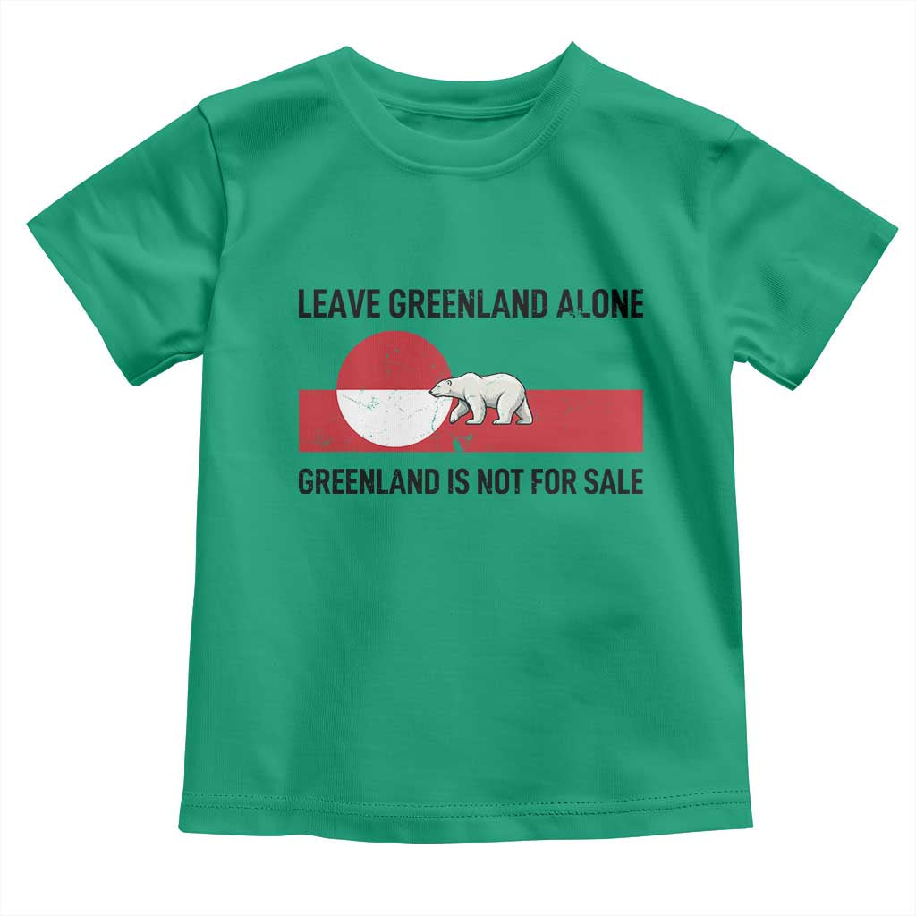 Leave Greenland Alone Polar Bear Protest Toddler T Shirt Not For Sale Patriotic Flag