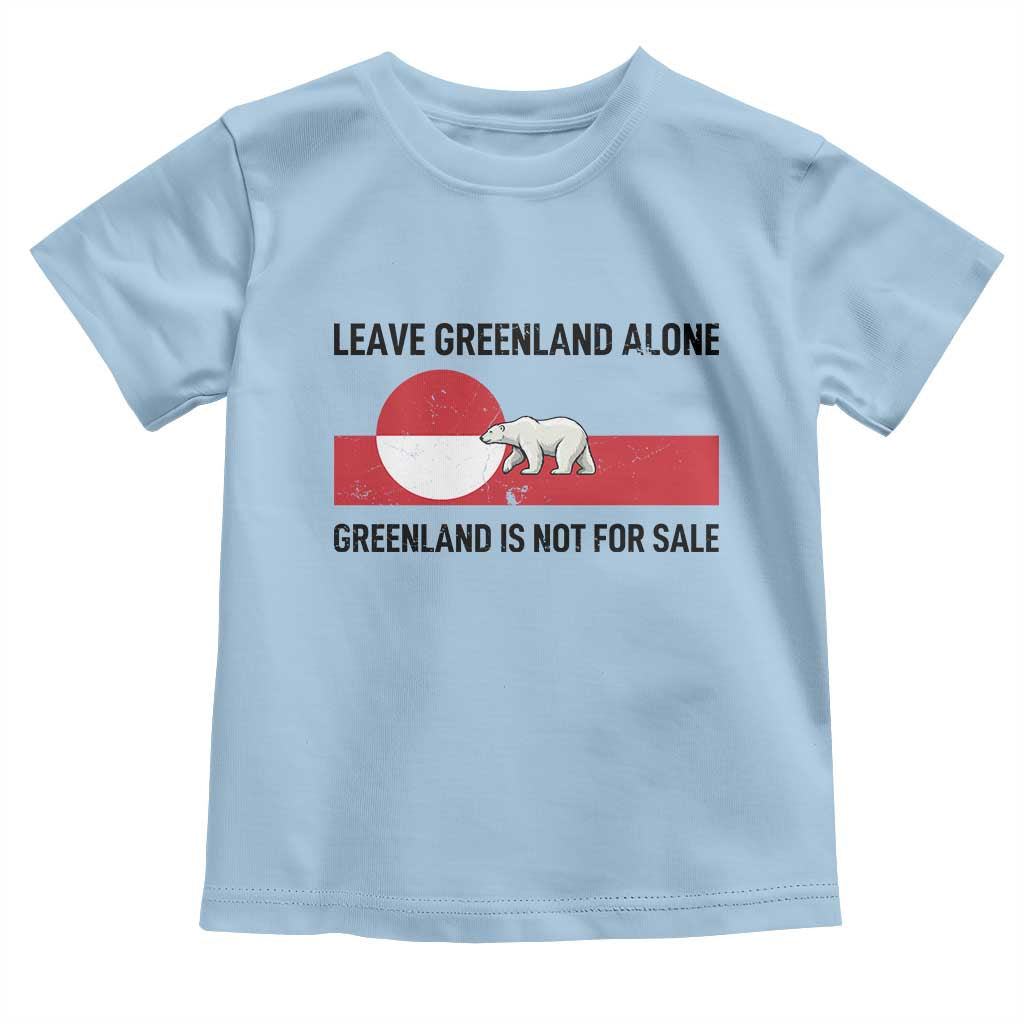 Leave Greenland Alone Polar Bear Protest Toddler T Shirt Not For Sale Patriotic Flag