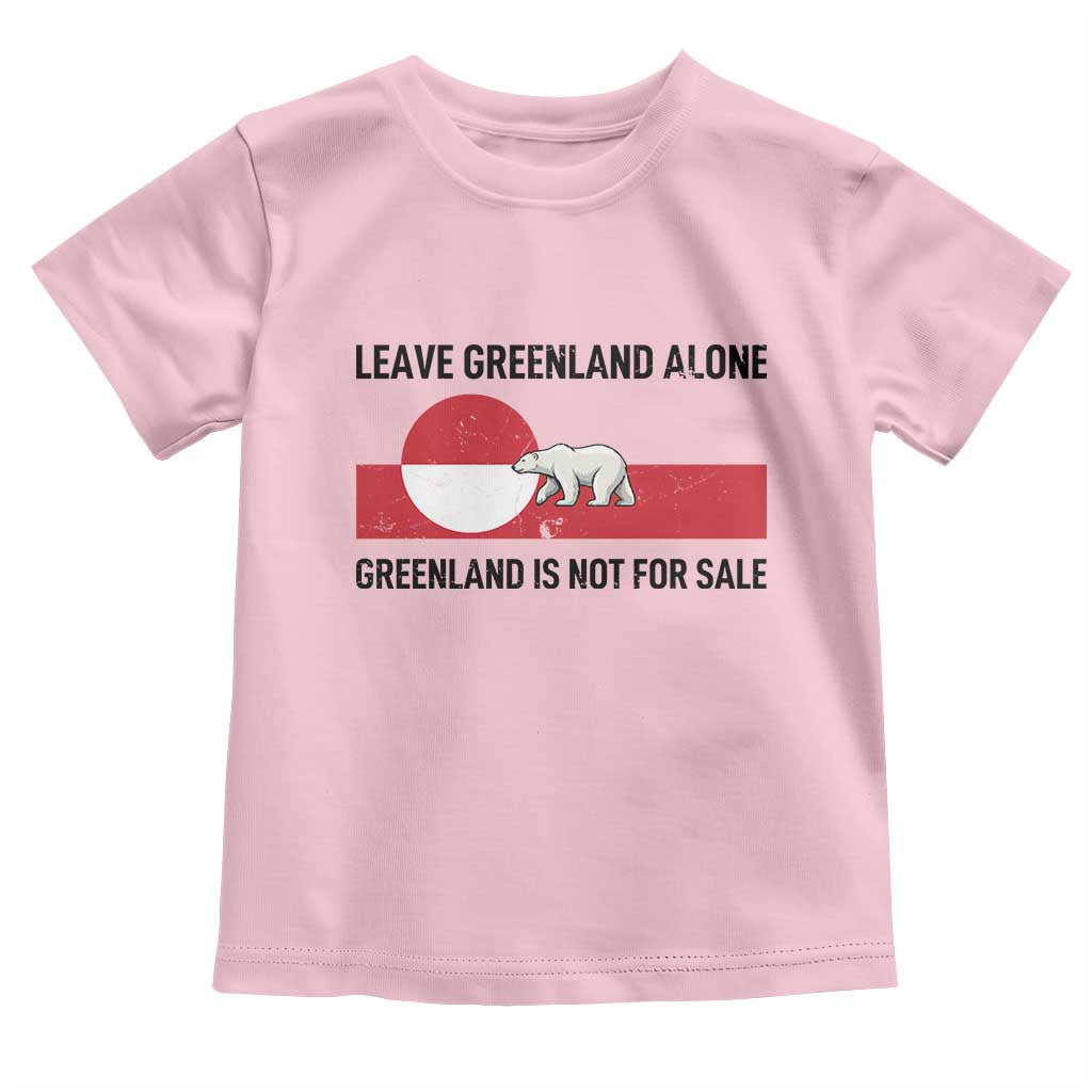 Leave Greenland Alone Polar Bear Protest Toddler T Shirt Not For Sale Patriotic Flag