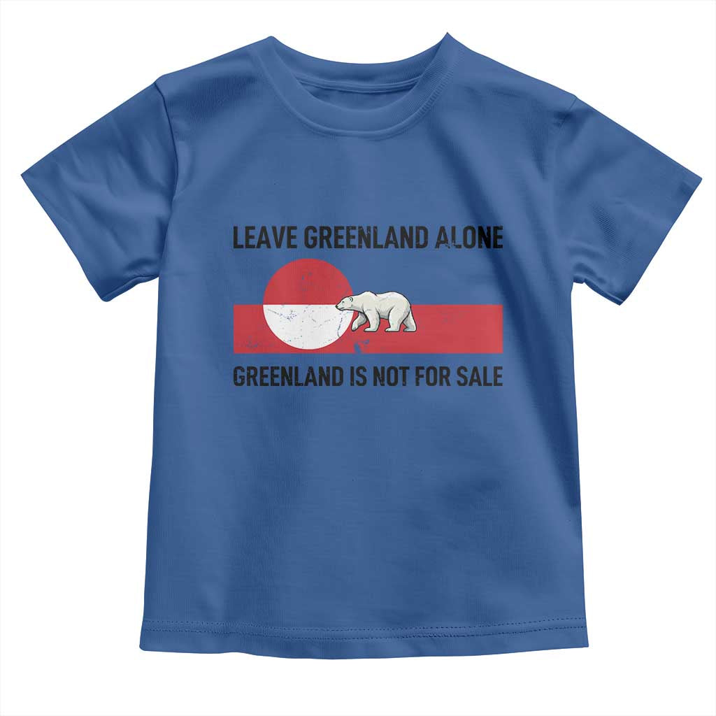 Leave Greenland Alone Polar Bear Protest Toddler T Shirt Not For Sale Patriotic Flag