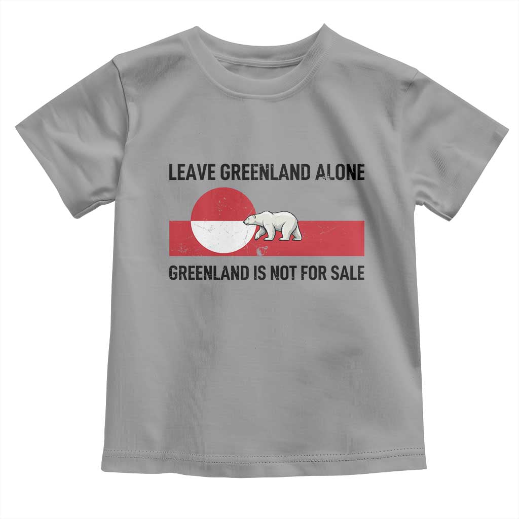 Leave Greenland Alone Polar Bear Protest Toddler T Shirt Not For Sale Patriotic Flag