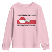 Leave Greenland Alone Polar Bear Protest Youth Sweatshirt Not For Sale Patriotic Flag