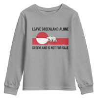 Leave Greenland Alone Polar Bear Protest Youth Sweatshirt Not For Sale Patriotic Flag