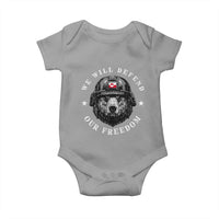 Greenland Bear We Will Defend Our Freedom Baby Onesie Polar Bear Soldier National Pride