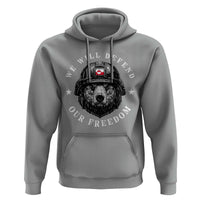 Greenland Bear We Will Defend Our Freedom Hoodie Polar Bear Soldier National Pride