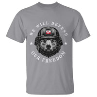 Greenland Bear We Will Defend Our Freedom T Shirt Polar Bear Soldier National Pride