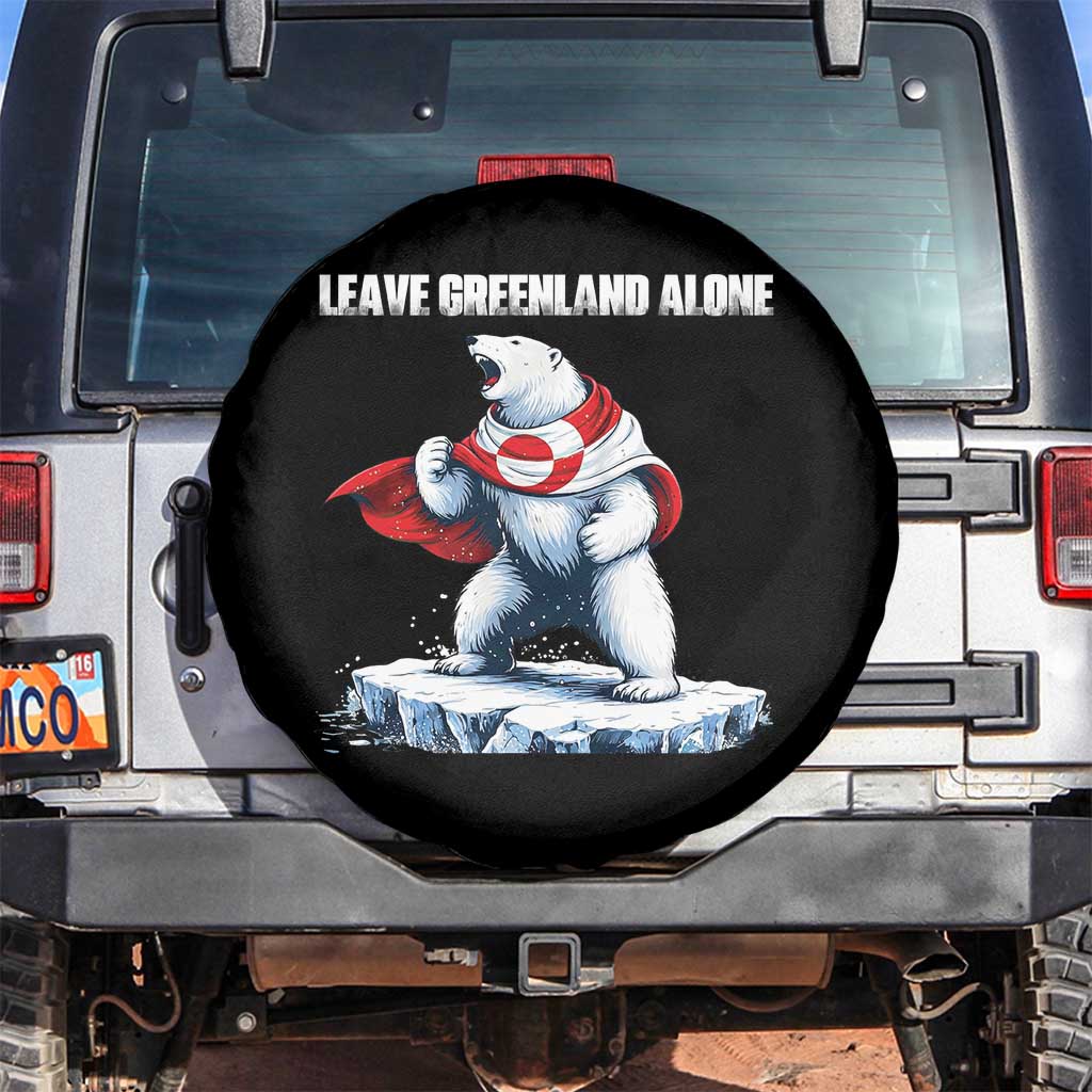 Heroic Polar Bear Leave Greenland Alone Spare Tire Cover Patriotic Island Sovereignty Protest