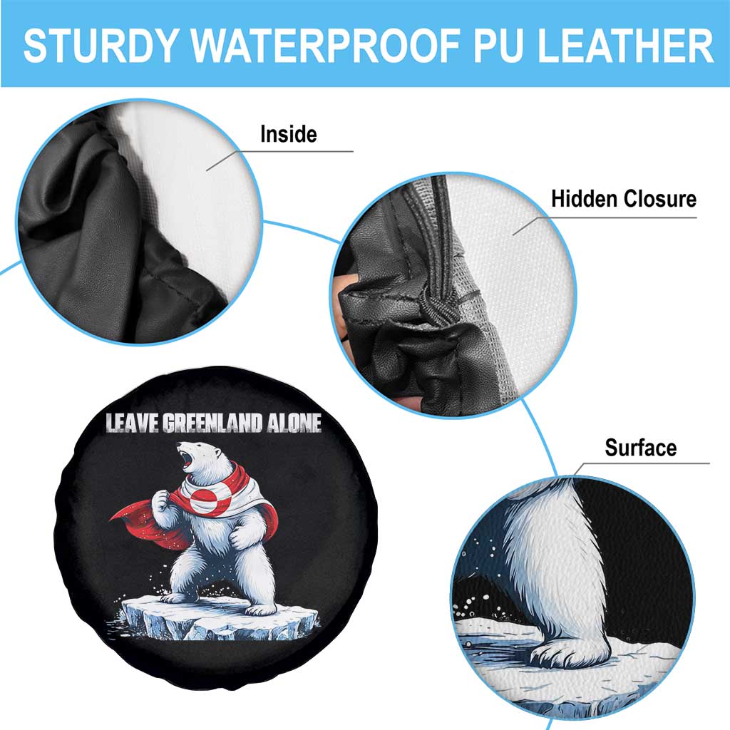 Heroic Polar Bear Leave Greenland Alone Spare Tire Cover Patriotic Island Sovereignty Protest