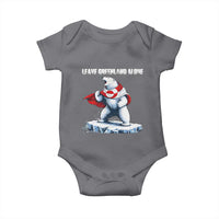 Heroic Polar Bear Leave Greenland Alone Baby Onesie Patriotic Island Sovereignty Protest