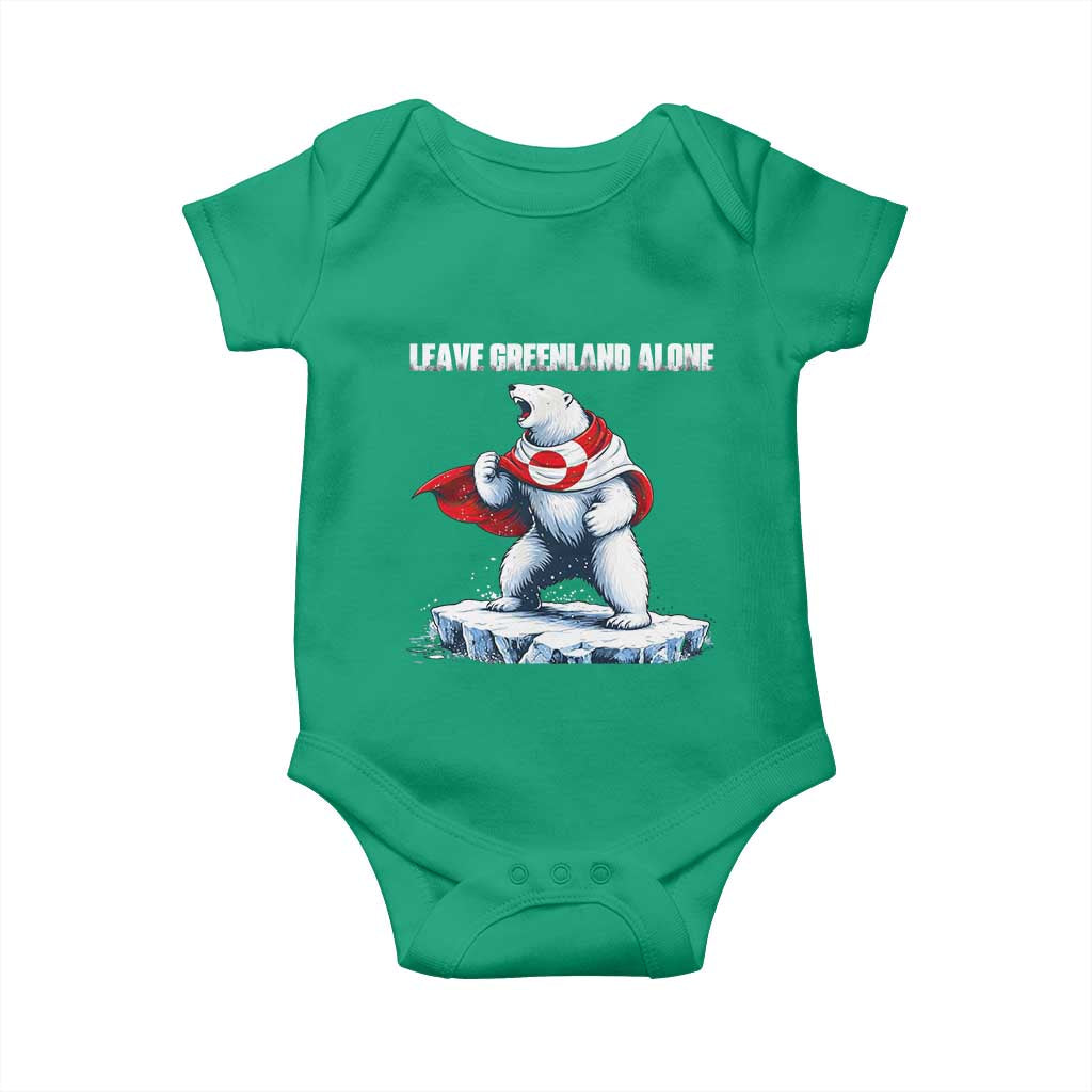 Heroic Polar Bear Leave Greenland Alone Baby Onesie Patriotic Island Sovereignty Protest