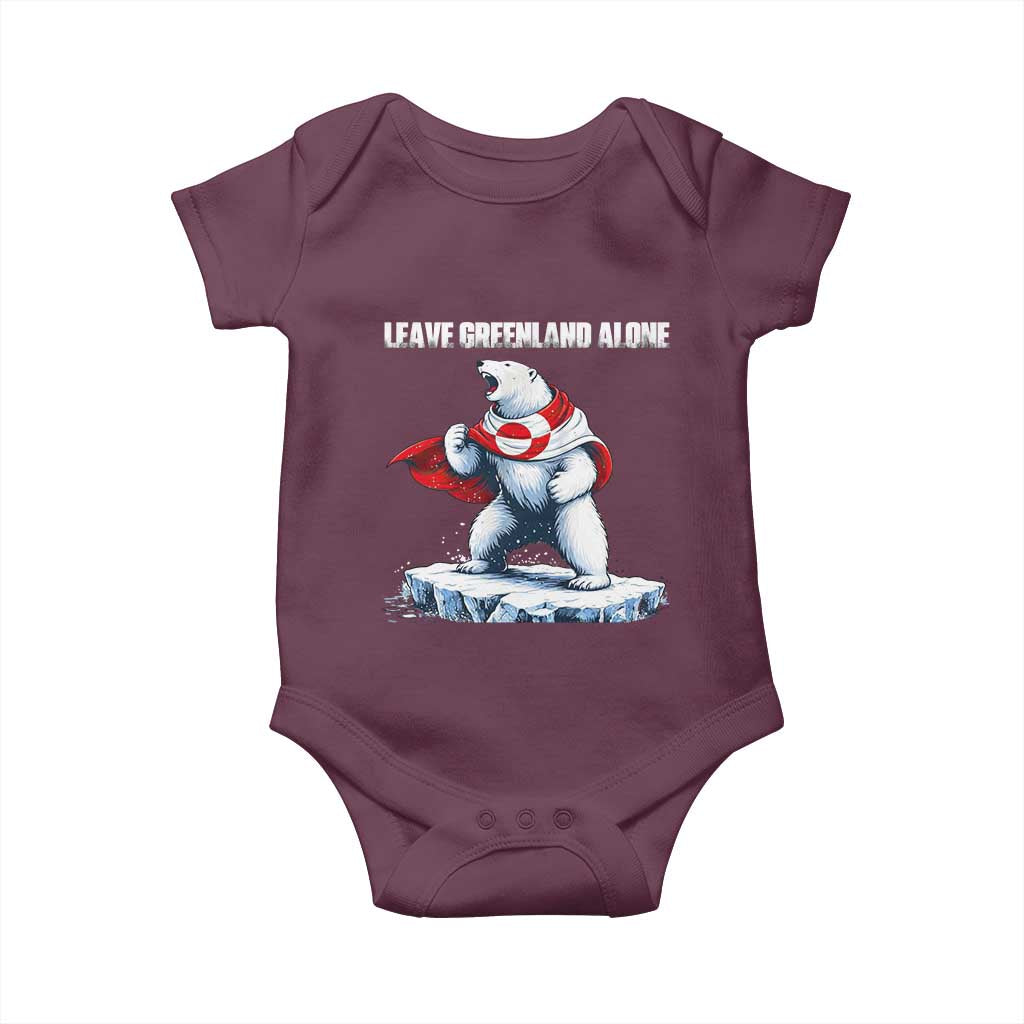 Heroic Polar Bear Leave Greenland Alone Baby Onesie Patriotic Island Sovereignty Protest
