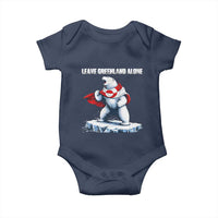 Heroic Polar Bear Leave Greenland Alone Baby Onesie Patriotic Island Sovereignty Protest