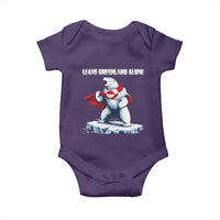 Heroic Polar Bear Leave Greenland Alone Baby Onesie Patriotic Island Sovereignty Protest