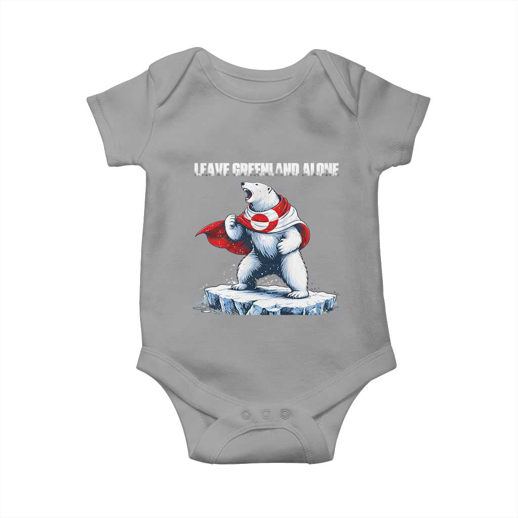 Heroic Polar Bear Leave Greenland Alone Baby Onesie Patriotic Island Sovereignty Protest