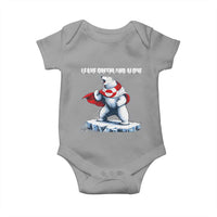Heroic Polar Bear Leave Greenland Alone Baby Onesie Patriotic Island Sovereignty Protest