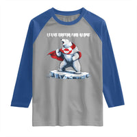 Heroic Polar Bear Leave Greenland Alone Raglan Shirt Patriotic Island Sovereignty Protest