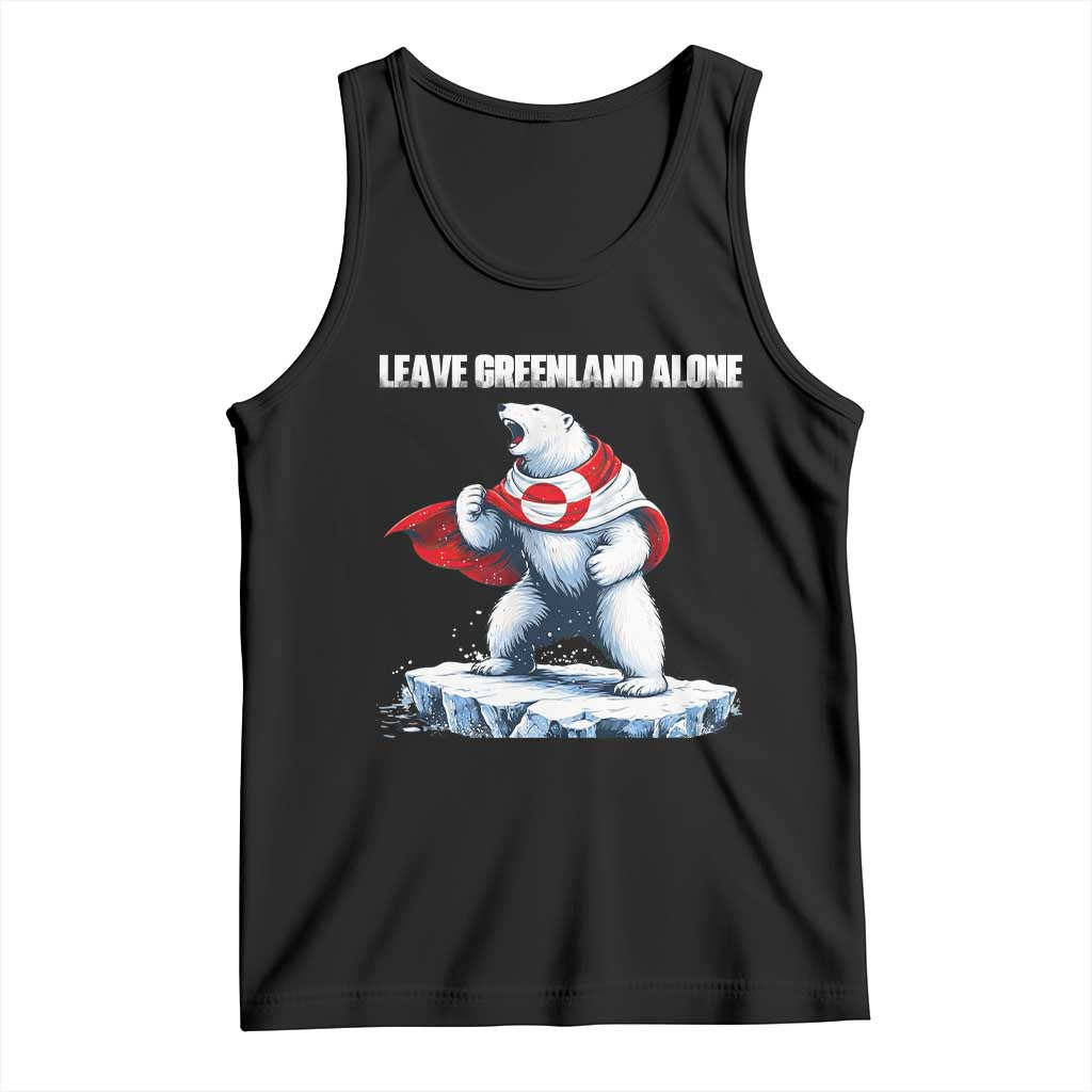 Heroic Polar Bear Leave Greenland Alone Tank Top Patriotic Island Sovereignty Protest