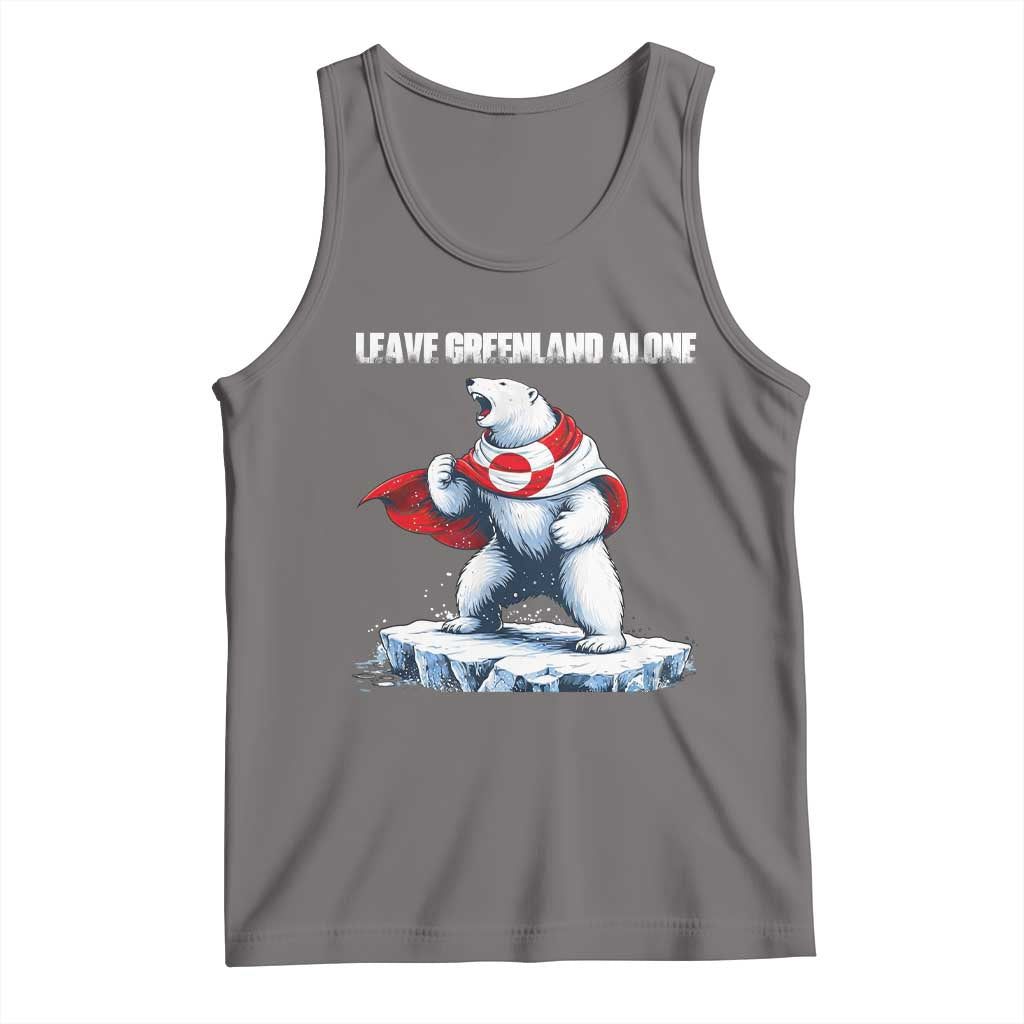 Heroic Polar Bear Leave Greenland Alone Tank Top Patriotic Island Sovereignty Protest