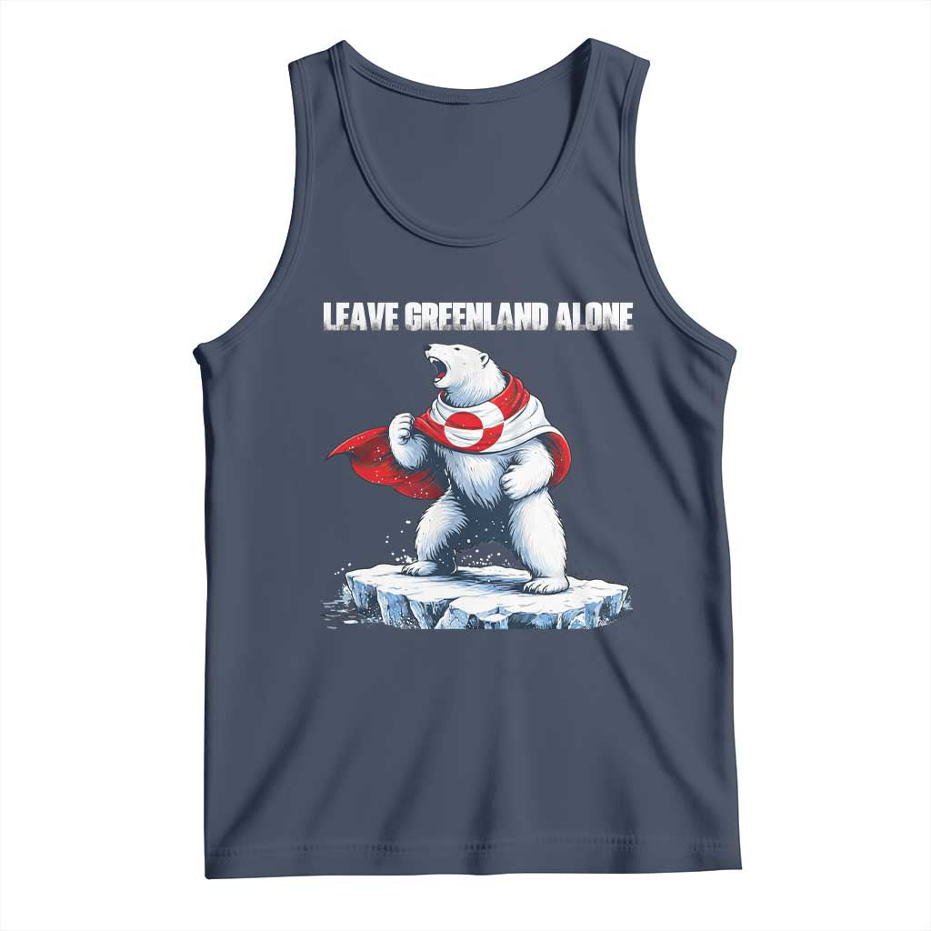 Heroic Polar Bear Leave Greenland Alone Tank Top Patriotic Island Sovereignty Protest