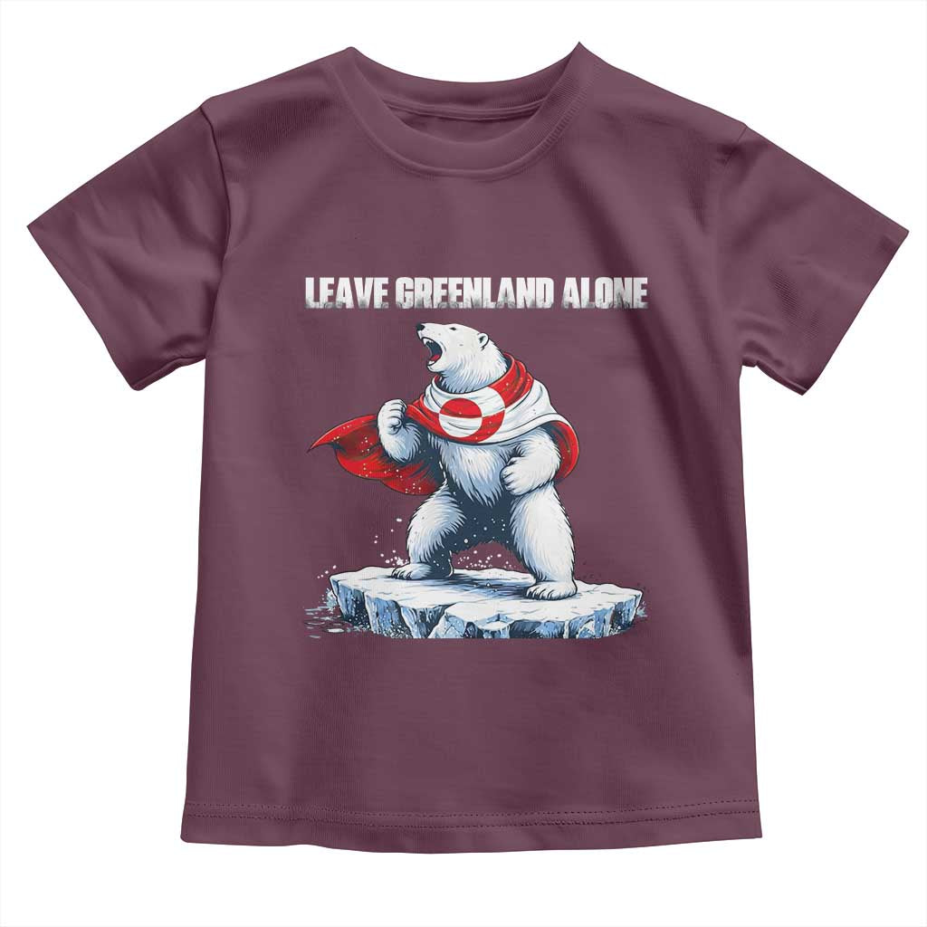 Heroic Polar Bear Leave Greenland Alone Toddler T Shirt Patriotic Island Sovereignty Protest