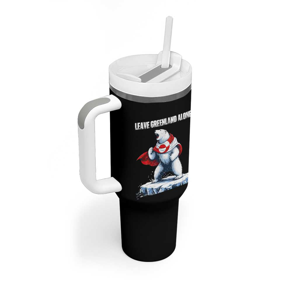 Heroic Polar Bear Leave Greenland Alone Tumbler With Handle Patriotic Island Sovereignty Protest