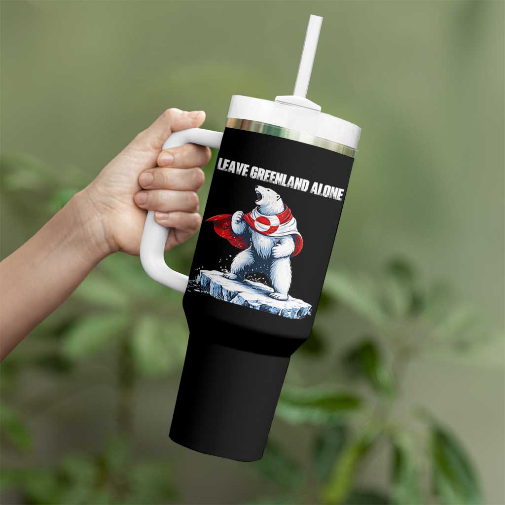 Heroic Polar Bear Leave Greenland Alone Tumbler With Handle Patriotic Island Sovereignty Protest