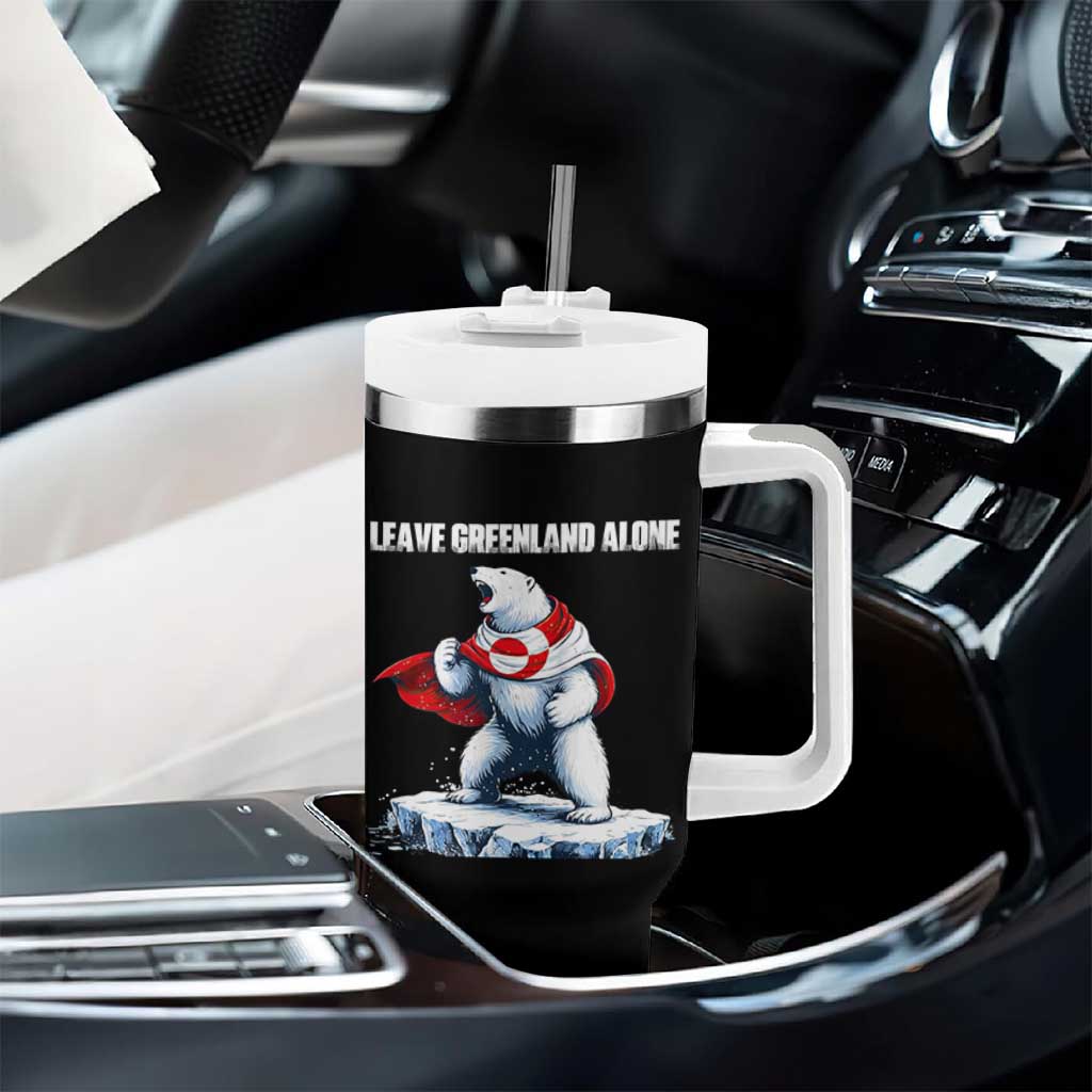 Heroic Polar Bear Leave Greenland Alone Tumbler With Handle Patriotic Island Sovereignty Protest