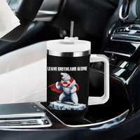 Heroic Polar Bear Leave Greenland Alone Tumbler With Handle Patriotic Island Sovereignty Protest