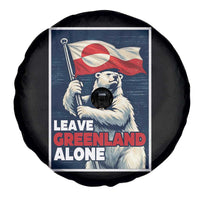 Leave Greenland Alone Vintage Poster Graphic Spare Tire Cover Retro Polar Bear Waving Flag Patriot